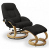 Fotel relaksacyjny z masażem MATADOR czarny Halmar