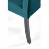 Drewniane krzesło na czarnych nogach CLARION 2 velvet Monolith 37 ciemno zielony