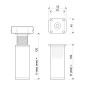 Nóżki meblowe regulowane 10 cm aluminium