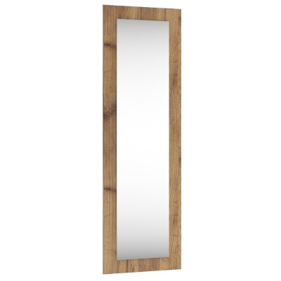 Wąskie lustro do przedpokoju 100x30 cm GAMA dąb craft złoty