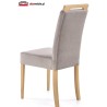 krzesła tapicerowane drewniane CLARION dąb miodowy + Riviera 91 Halmar