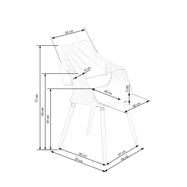 Designerskie krzesło do jadalni K396 jasny dąb + popiel Halmar