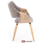 Designerskie krzesło do jadalni K396 jasny dąb + popiel Halmar