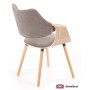 Designerskie krzesło do jadalni K396 jasny dąb + popiel Halmar