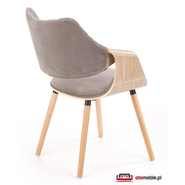 Designerskie krzesło do jadalni K396 jasny dąb + popiel Halmar
