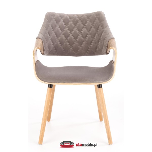 Designerskie krzesło do jadalni K396 jasny dąb + popiel Halmar