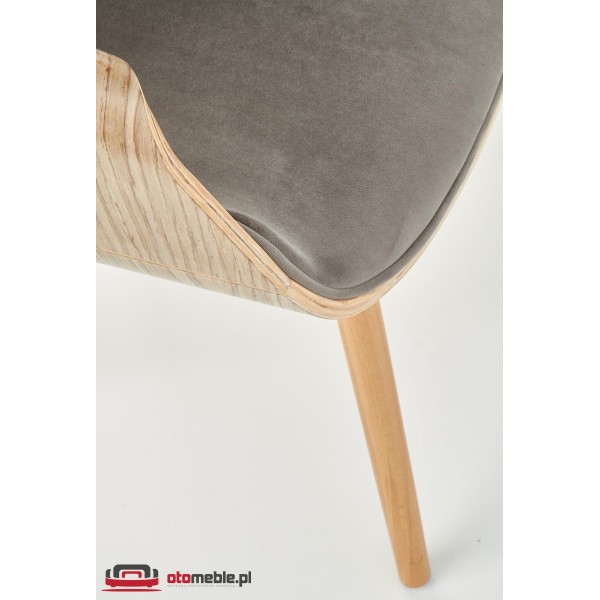 Designerskie krzesło do jadalni K396 jasny dąb + popiel Halmar