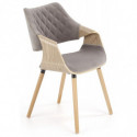 Designerskie krzesło do jadalni K396 jasny dąb + popielaty Halmar