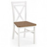Drewniane krzesła do kuchni DARIUSZ 2 biały + olcha Halmar