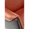 Stylowy fotel gabinetowy CALVANO ciemny brąz + jasny brąz