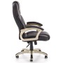 Czarny fotel gabinetowy DESMOND Halmar