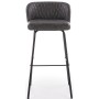 Stołki barowe H92 czarny + ciemny popiel Halmar