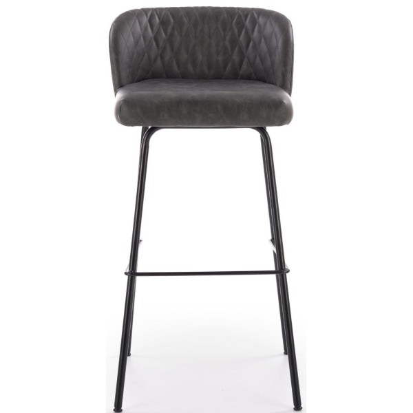 Stołki barowe H92 czarny + ciemny popiel Halmar