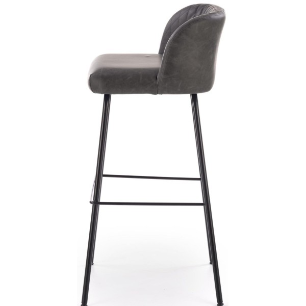 Stołki barowe H92 czarny + ciemny popiel Halmar