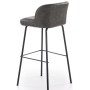 Stołki barowe H92 czarny + ciemny popiel Halmar