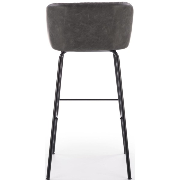 Stołki barowe H92 czarny + ciemny popiel Halmar