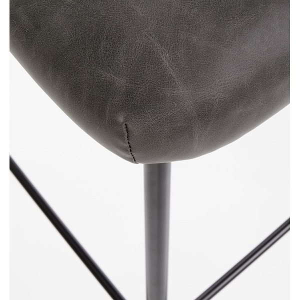 Stołki barowe H92 czarny + ciemny popiel Halmar