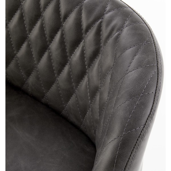 Stołki barowe H92 czarny + ciemny popiel Halmar