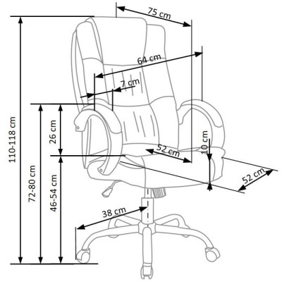 Fotel biurowy ergonomiczny RELAX 2 ciemny popiel Halmar