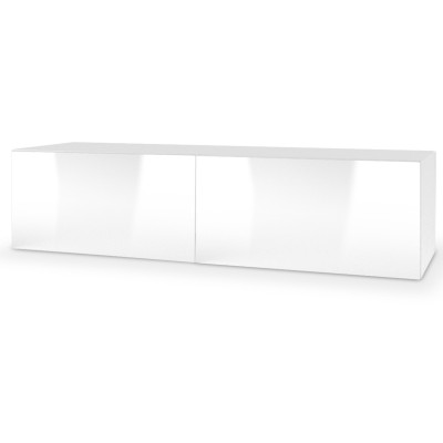 Wisząca szafka rtv biała połysk 160cm LIVO RTV 160W Halmar