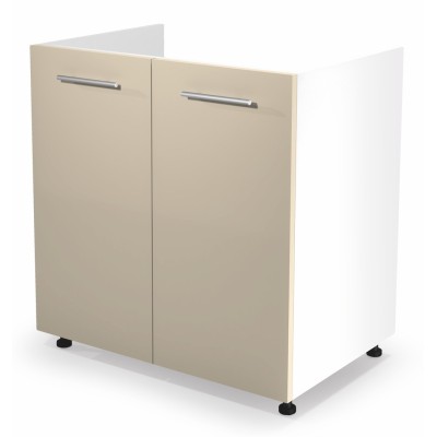 Szafka kuchenna pod zlew 80cm VENTO beżowy połysk