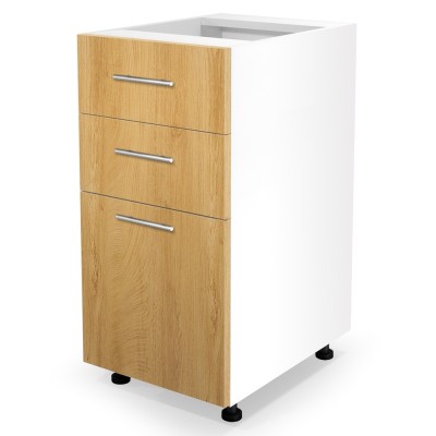 Szafka kuchenna z szufladami 40cm VENTO D3S-40/82 dąb miodowy Halmar