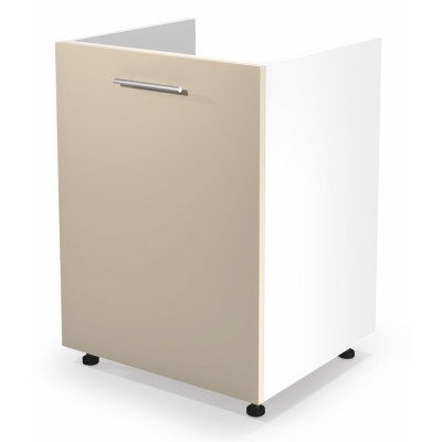 Szafka zlewozmywakowa 60cm VENTO DK-60/82 beżowy połysk Halmar