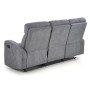 Sofa 3 osobowa z rozkładanymi podnóżkami OSLO 3S ciemny popiel Halmar