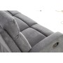 Sofa 3 osobowa z rozkładanymi podnóżkami OSLO 3S ciemny popiel Halmar