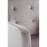 Fotel na drewnianych nogach FILO biały + RIVIERA 91 jasny szary popiel