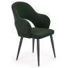 Krzesła kubełkowe welurowe K364 ciemny zielony Halmar