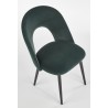 Krzesło welurowe ciemno zielone K384