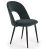 Krzesło welurowe ciemno zielone K384 Halmar