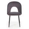 Krzesło welurowe szare K384 popielaty + czarny