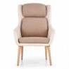 Fotel pokojowy PURIO beżowy + brązowy