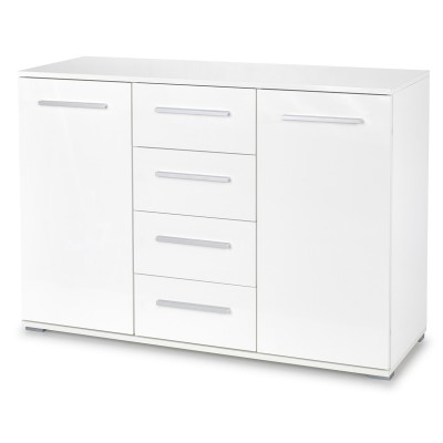 Komoda do sypialni biały połysk KM-4 Halmar
