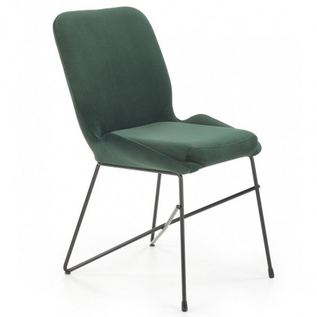 Krzesła welurowe butelkowa zieleń K454 Halmar