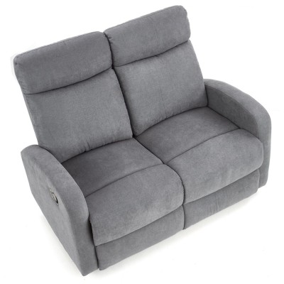 Sofa dwuosobowa z rozkładanym podnóżkiem OSLO 2S ciemny popiel Halmar