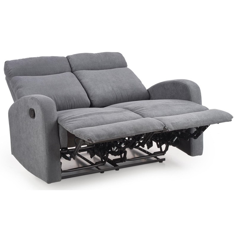 Sofa dwuosobowa z rozkładanym podnóżkiem OSLO 2S ciemny popiel
