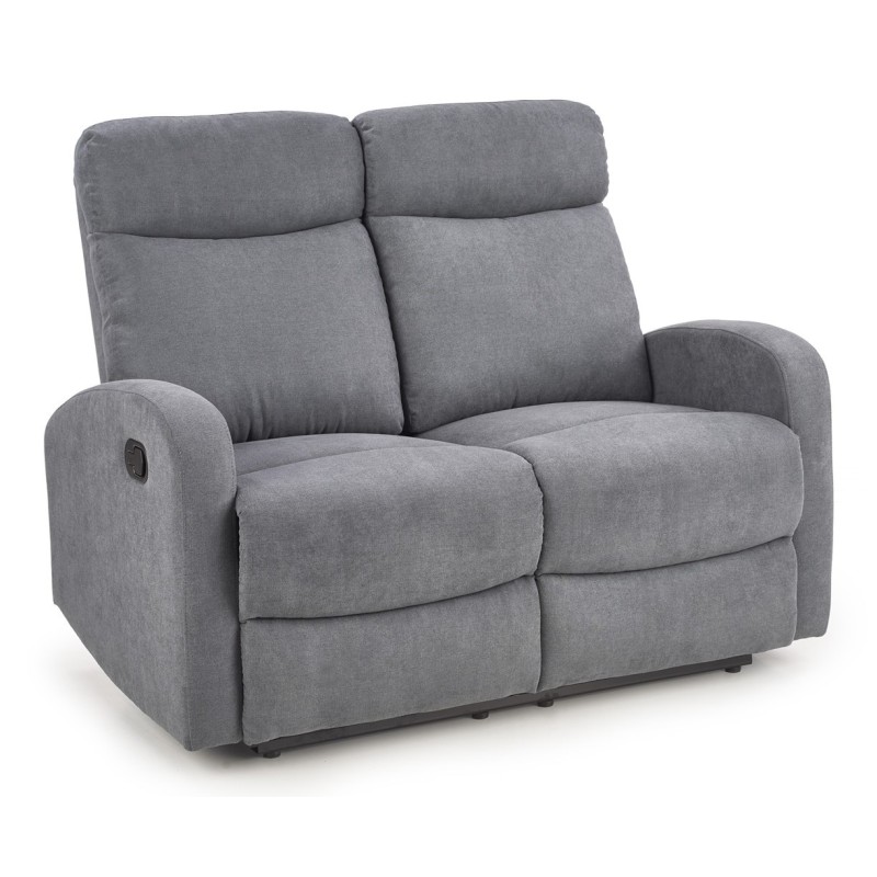 Sofa dwuosobowa z rozkładanym podnóżkiem OSLO 2S ciemny popiel