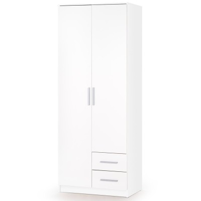 Szafa dwudrzwiowa 80cm LIMA S-2 biały połysk Halmar