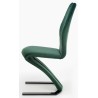 Krzesło na płozach K442 ciemny zielony velvet