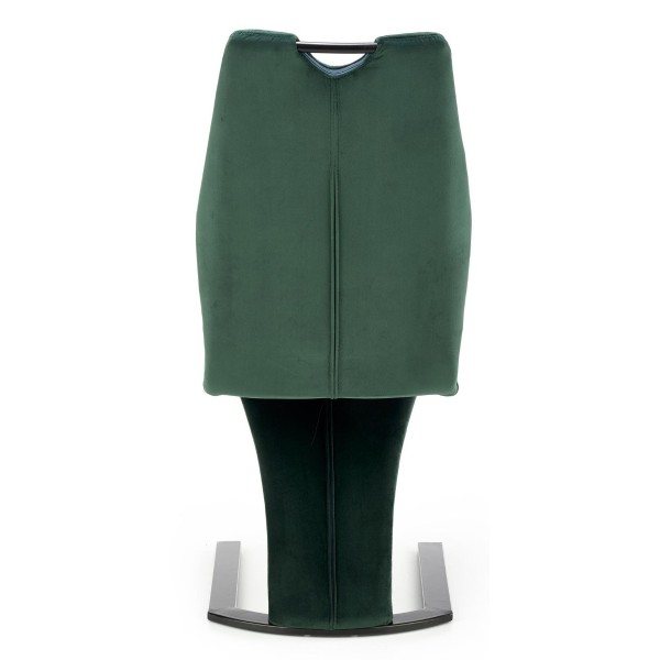 Krzesło na płozach zielone velvet K442 Halmar