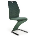 Krzesło na płozach zielone velvet K442 Halmar