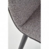 Krzesła tapicerowane szare z czarnymi nogami K374