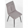 Krzesła tapicerowane szare z czarnymi nogami K374