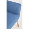 Fotel uszak niebieski na wysokich nogach COTTO