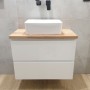 Szafka pod umywalkę z drewnianym blatem 60cm AMANDA 01