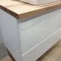 Szafka pod umywalkę z drewnianym blatem 60cm AMANDA 01