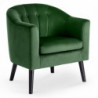Fotel kubełkowy do salonu MARSHAL ciemny zielony Halmar